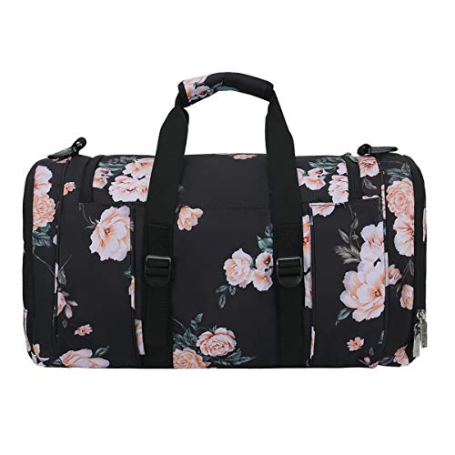 MOSISO Bolsas de Gimnasio Tejido de Poliéster Plegable de Viaje Durante la Noche Duffels Ligero Deportivo Deportes Camping Hombro Bolso para Hombres y Mujeres, Vino Rojo