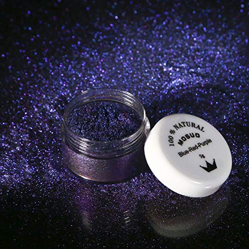 MOSUO Pigmentos en Polvo, 5g Natural Mica Powder Colorant Tintes para teñir Resina Epoxi, Jabones, Slime, Cera, Pintura, Vela, Uñas, Cosmético, Bombas de Baño y Arte de Bricolaje（Azul-Rojo-Morado）