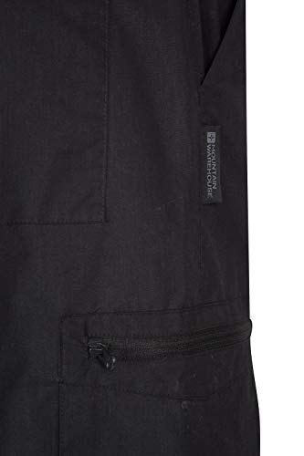 Mountain Warehouse Pantalones Elásticos Hombre Trek - Pantalones Ligeros, elásticos, fáciles de Transportar, para Senderismo y Viajes Negro 44W
