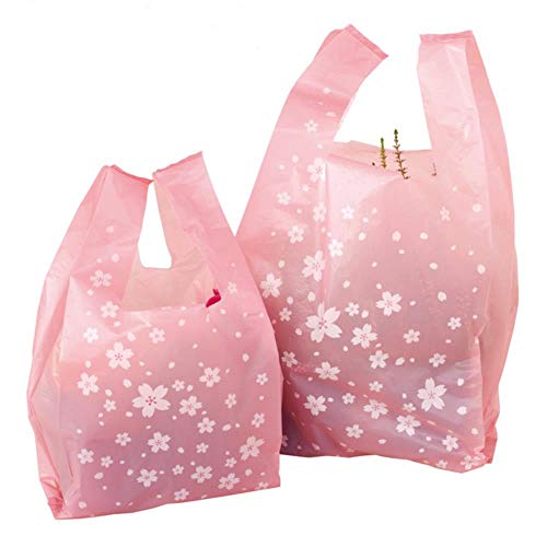 MOVAL 100pcs Bolsa Rosa de Hielo, Bolsa de Regalo y una Bolsa de envasado Bolsa de plástico de Las Galletas,30x55x7cm