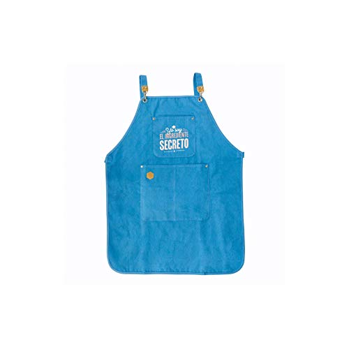 Mr. Wonderful Delantal ingrediente Secreto, Azul, 58.5 X 77.5 X 1 Cm