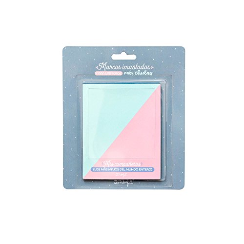 Mr. Wonderful Marcos Imantados para Las Fotos, Madera, Multicolor, 16x14x1 cm