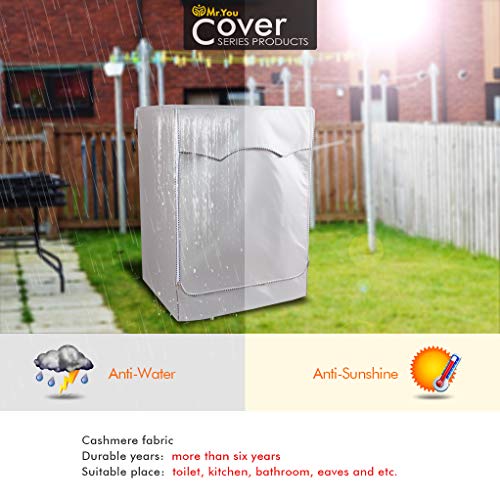Mr.You Funda Lavadora Carga Frontal,Cubierta Lavadora reciclable para lavadoras de Carga Frontal Impermeable (XL-60x64x85cm)