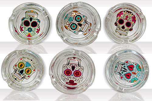 mtb more energy Cenicero ''Sugar Skull Wheel'' - Diámetro 8 cm - Dia de los Muertos - Décoration Cráneo Mexico