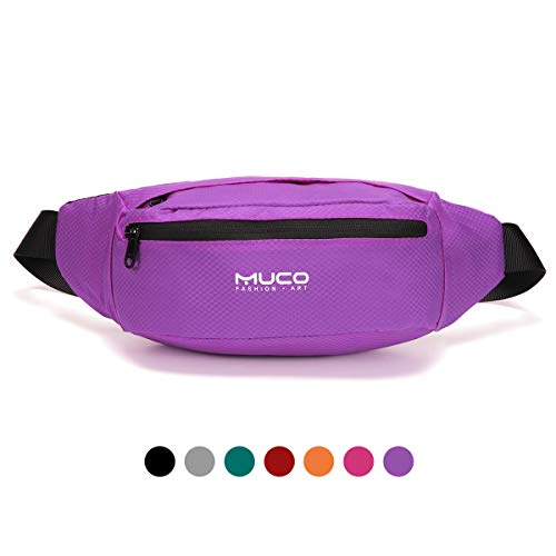 MUCO Riñonera riñonera para Hombre y Mujer, Bolsa de Deporte, Bolsa de Ocio, Senderismo, Impermeable y Ligera, Solo 123 g de Peso (Aproximadamente 4,9 onzas), Color DE-HT-Orange, tamaño Talla única…