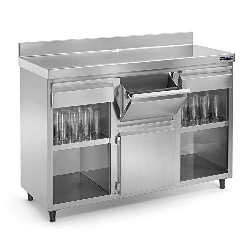 Mueble cafetero INOX - 2500 x 600 x 1050 mm - Maquinaria Bar Hostelería