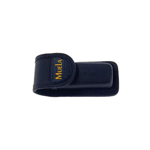 Muela Navaja BX-8NL con Hoja de Acero MoVa de 8,5 cm y empuñadura de Madera de palovioleta y Alpaca de 10 cm para Caza, Pesca, Supervivencia y Bushcraft + Portabotellas de Regalo