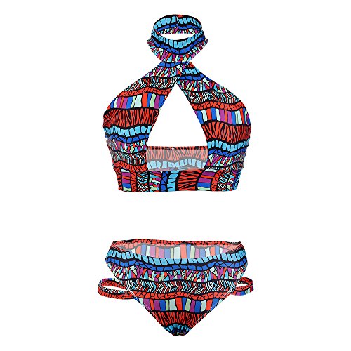 Mujer Bikini 2019 Traje de Baño Mujer Dos Piezas Ropa de Playa Conjunto de Bikinis Impresión Sexy Push up Bikini Tankinis Mujer Beachwear Bañador Mujer vpass