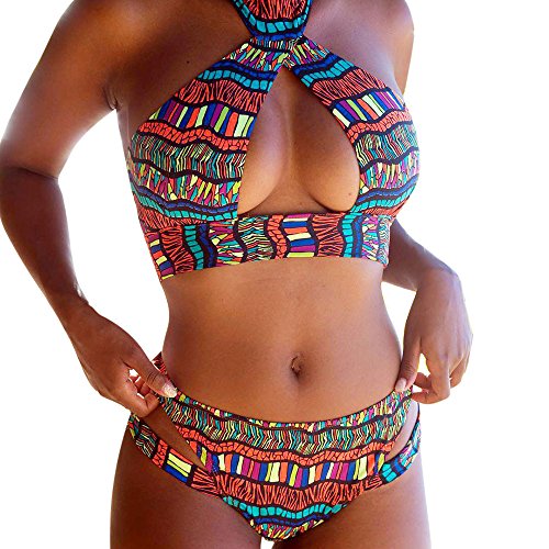 Mujer Bikini 2019 Traje de Baño Mujer Dos Piezas Ropa de Playa Conjunto de Bikinis Impresión Sexy Push up Bikini Tankinis Mujer Beachwear Bañador Mujer vpass