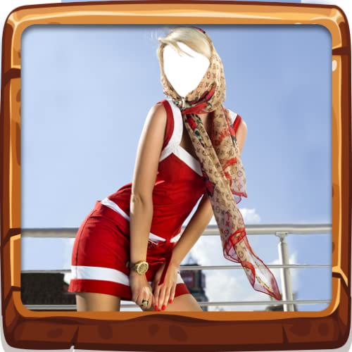 Mujer de corto vestido de la cámara de fotos