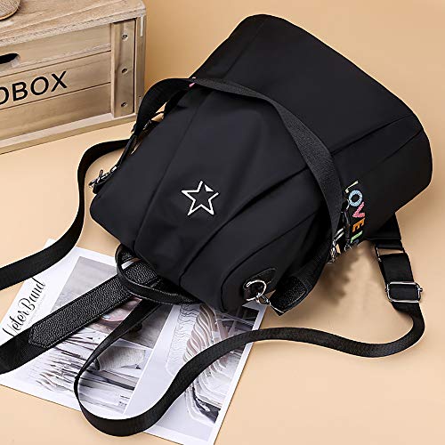 Mujer Mochila de viaje femenina Bolsa de viaje antirrobo Mochila de tela Oxford Sencilla y elegante casual bolso cuero bandolera moda cuero backpack