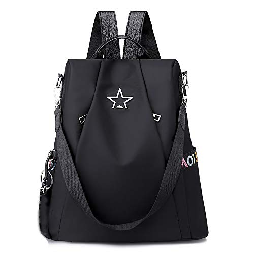 Mujer Mochila de viaje femenina Bolsa de viaje antirrobo Mochila de tela Oxford Sencilla y elegante casual bolso cuero bandolera moda cuero backpack