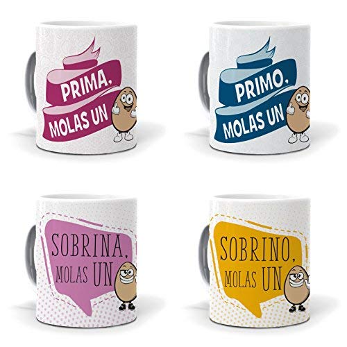 mundohuevo Regalo Madre. Taza Mamá, te Queremos un Huevo Regalo Madre