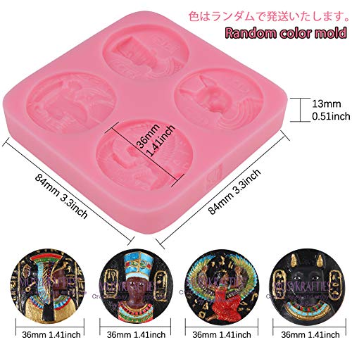 musykrafties Antiguo Egipto Monedas Inspirado Dulces de Chocolate Molde de Silicona para Tarta Decoración, Manualidades