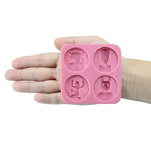 musykrafties Antiguo Egipto Monedas Inspirado Dulces de Chocolate Molde de Silicona para Tarta Decoración, Manualidades