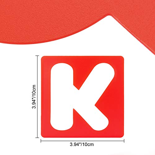 MWOOT Plantillas de Letras (A-Z) y Plantillas de Números (0-9), 36 Plantillas del Alfabeto Plástico Flexibles para Decoración del Arte de Bricolaje, Kit con Plantilla