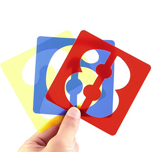 MWOOT Plantillas de Letras (A-Z) y Plantillas de Números (0-9), 36 Plantillas del Alfabeto Plástico Flexibles para Decoración del Arte de Bricolaje, Kit con Plantilla