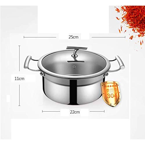 MxZas Acero Inoxidable de Tiesto Quart Cocina la Conserva y la Olla con Tapa Jzx-n