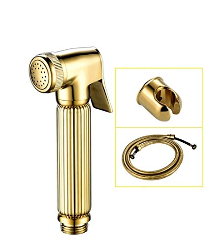 N / A Ducha para Lavar el Aerosol bidé Hierro Oro Bolsa de Lavado a Mano Ducha WC en Manos Locales Shattaf Cobre válvula de Grifo de Oro