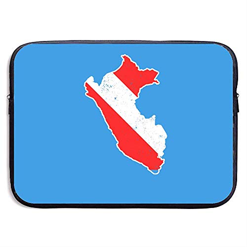 N/A Bolsa De Neopreno,Ordenador Portátil Caso,Fundas Blandas para Tablets,Maletín Funda,Mapa De Perú Bolsillo para Computadora Portátil,Bolsa Protectora para Tableta 15 Inch