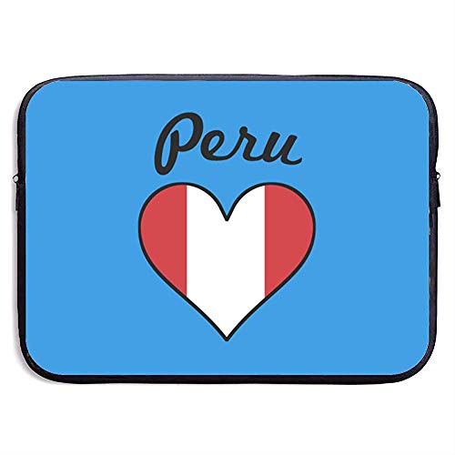 N/A Fundas Blandas para Tablets,Ordenador Portátil Caso,Maletín Funda,Bolsa De Neopreno,Peru Love Heart-Bolsillo para Computadora Portátil,Bolsa Protectora para Tableta 15 Inch