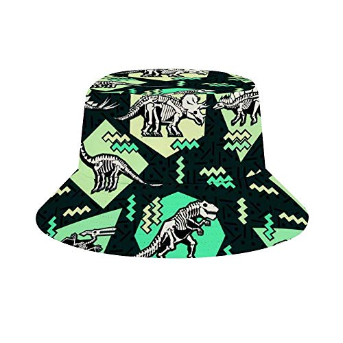 NA Sombrero unisex para playa, sol, calaveras de azúcar muerto, Mujer, color Huesos de dinosaurio, tamaño talla única