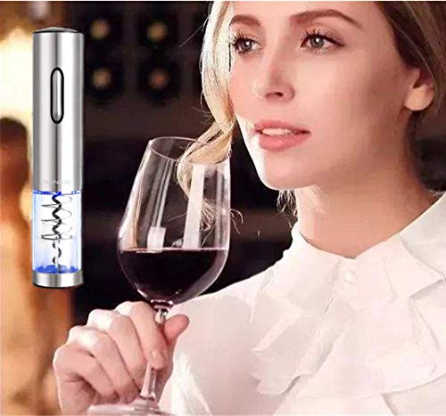 NANAMI Sacacorchos Eléctrico Inalámbrico, Estuche con Cortador de Cápsulas y Base de Recarga, El Regalo Ideal para los Amantes del Vino y la Enología