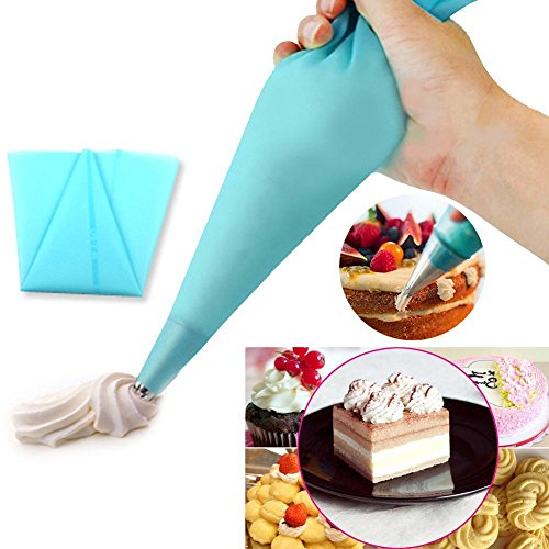 NANHONG Fondant Cake Diy Decoración Herramientas Set Kit 6Pcs Decoración de Pasteles Tips Set 1 Manga Pastelera de Silicona Reutilizables Manga Pastelera de Repostería 1 Manga Pastelera Consejos par