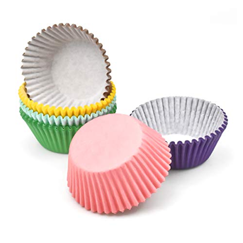 NATUCE 300PCS Papel Cupcakes, Muffin Papel Magdalenas, Capsulas para Magdalenas, Cápsulas Magdalenas en Papél, Papel para Magdalenas, Rainbow Papel para Magdalenas Muffins para Bodas, Cumpleaños
