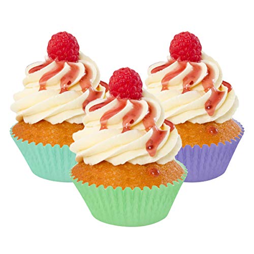 NATUCE 300PCS Papel Cupcakes, Muffin Papel Magdalenas, Capsulas para Magdalenas, Cápsulas Magdalenas en Papél, Papel para Magdalenas, Rainbow Papel para Magdalenas Muffins para Bodas, Cumpleaños