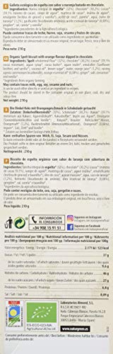 NaturGreen Galletas de Espelta con Baño de Chocolate y Sabor a Naranja