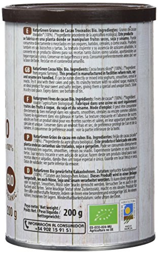 NaturGreen Grano de Cacao Troceado Superalimento Bio - 200 gr