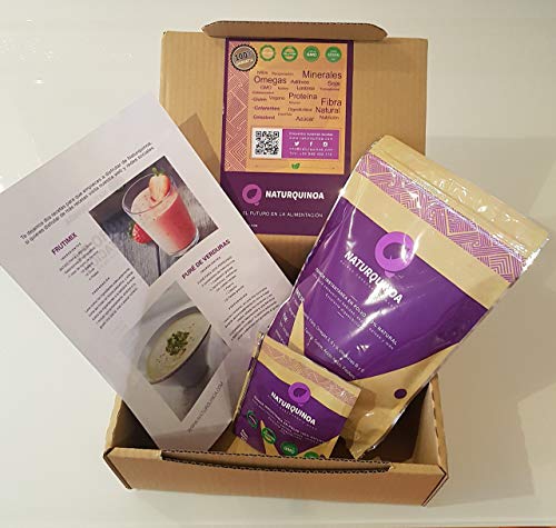 Naturquinoa | Concentrado de Quinoa en polvo Premium 100% natural | Quinoa sin gluten | Bolsa 500 gr de Quinoa | Bolsa para 30 días