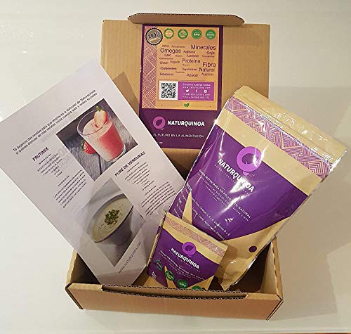 Naturquinoa | Concentrado de Quinoa en polvo Premium 100% natural | Quinoa sin gluten | Bolsa 500 gr de Quinoa | Bolsa para 30 días