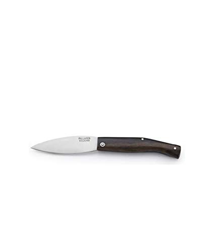 Navaja Pallarès autentica Busa Nº0 8 cm madera de ebano acero carbono para Caza, Pesca, Supervivencia y Bushcraft. Hecho en Pallarès + Portabotellas de regalo