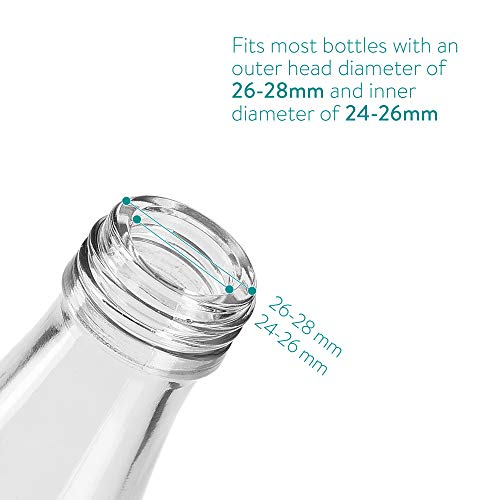 Navaris 2X Dispensador de jabón líquido - Set de 2X Recambio de dosificador de Acero Inoxidable de Repuesto - Cabezal para Botellas de 26-28 MM