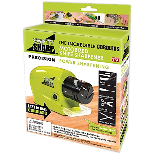 Ndier Swifty Sharp - Afilador de Cuchillos motorizado sin Cable para Cuchillo, Tijera y Destornillador