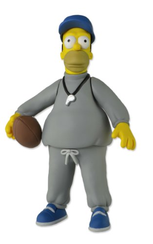 NECA 16006 Simpsons Homer Coach - Figura de acción (12,7 cm), Color Gris y Azul