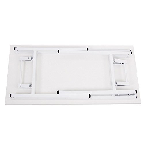 Need Mesa Plegable 100x60cm Mesa de Ordenador Escritorio de Oficina Mesa de Estudio Puesto de trabajo Mesas de Recepción Mesa de Formación, Blanco