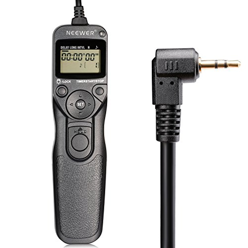 Neewer® LCD Temporizador Disparador a Distancia de Control Remoto para Canon 700D/T5i, 650D/T4i, 550D/T2i, 500D/T1i, 350D/XT, 400D/XTi, 1000D/XS, 450D/XSi, 60D, 100D, y Pentax