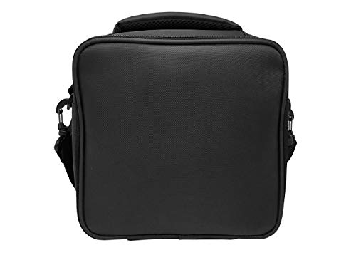 NERTHUS Lunch Bag Fiambrera bolsa termica porta alimentos, negra + 2 tupper, Tela Resistente, Con 2 Herméticos Cristal, Con 2 Tuppers Cristal