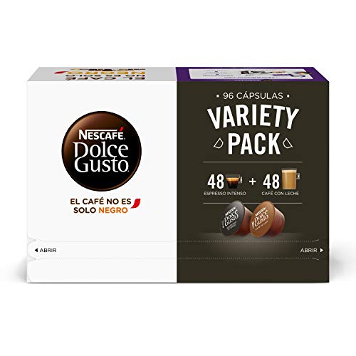 Nescafé Dolce Gusto Variety Pack, 3 Estuches Espresso Intenso Y 3 Estuches Café Con Leche