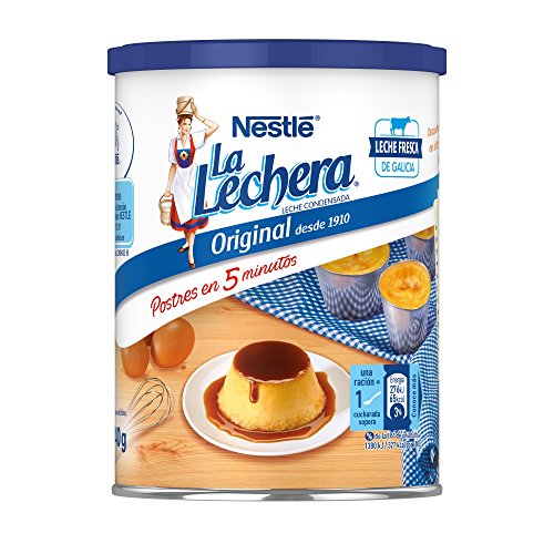 NESTLÉ LA LECHERA - Leche condensada entera - Lata de leche condensada entera abre fácil 740g