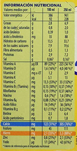 Nestlé Leche y Cereales galleta - Alimento Para bebés - Paquete de 6x2 unidades de 250ml