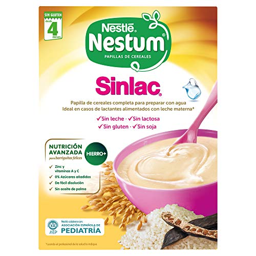 Nestlé Papillas SINLAC, Cereales para bebé - 250 gr.