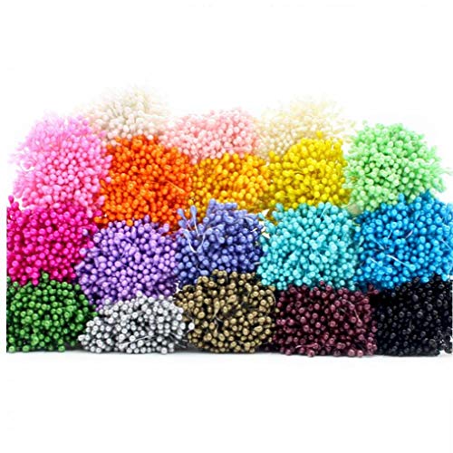 Nicedier 288pcs 3mm Estambre De La Flor Opciones Múltiples Colores Perlas Pistilo Decoración De La Torta De Doble C1101