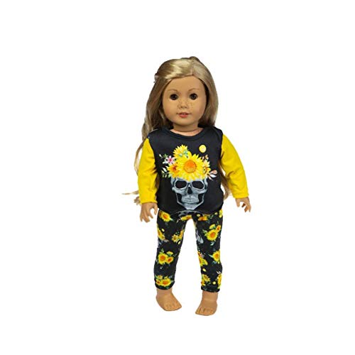 Nicedier Modelo de la Navidad Ropa de la muñeca cráneo Creativo de la Flor de Halloween Muñeca Mini Manera del Equipo Doll Dress Decoración Linda muñeca de la simulación Soft Ropa 1pc Q-509 Tipo