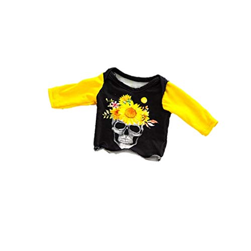 Nicedier Modelo de la Navidad Ropa de la muñeca cráneo Creativo de la Flor de Halloween Muñeca Mini Manera del Equipo Doll Dress Decoración Linda muñeca de la simulación Soft Ropa 1pc Q-509 Tipo