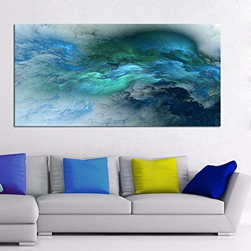 NIMCG Arte Abstracto Estilo Color Lienzo irreal Pintura de la Pared Sala de Estar decoración Familiar Grande Colgante de Pared Dormitorio Moderno impresión de la Pared (sin Marco) A1 50x100CM