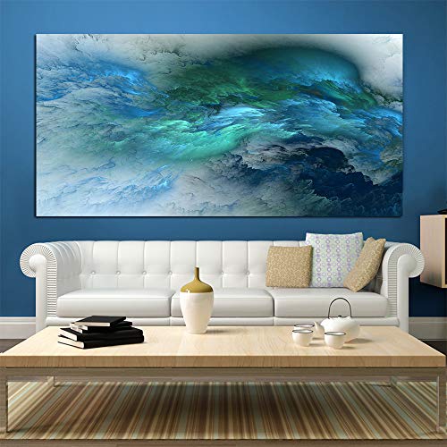 NIMCG Arte Abstracto Estilo Color Lienzo irreal Pintura de la Pared Sala de Estar decoración Familiar Grande Colgante de Pared Dormitorio Moderno impresión de la Pared (sin Marco) A1 50x100CM